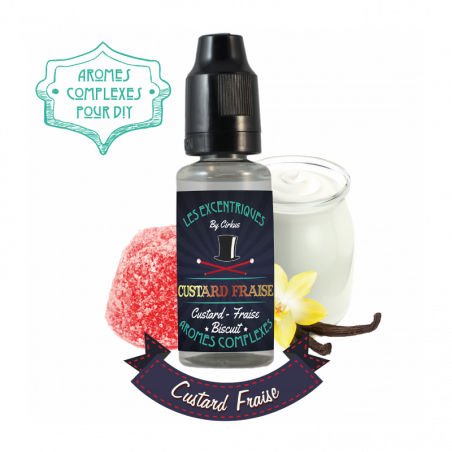 Arôme Custard Fraise 20ml - Concentré DIY VDLV Arôme Custard Fraise 20ml - Concentré DIY VDLV