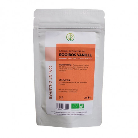 INFUSION CHANVRE ROOIBOS A LA VANILLE - POP CBD INFUSION CHANVRE ROOIBOS A LA VANILLE - POP CBD